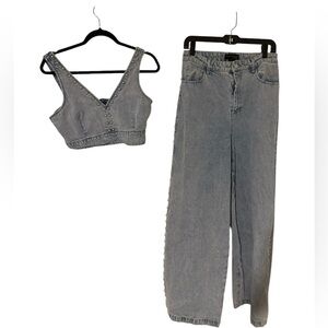 Studded Denim Co-Ord